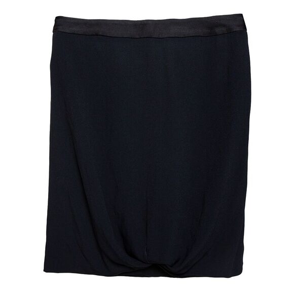 Emporio Armani Black Crepe Draped Knot Detail Mini Skirt S,All Products : American Fashion Style Bags On Sale